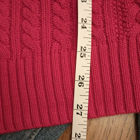 Amazon Essentials Size XXL Red Cable Knit Turtleneck Sweater (EUC) - Picture 6 of 13